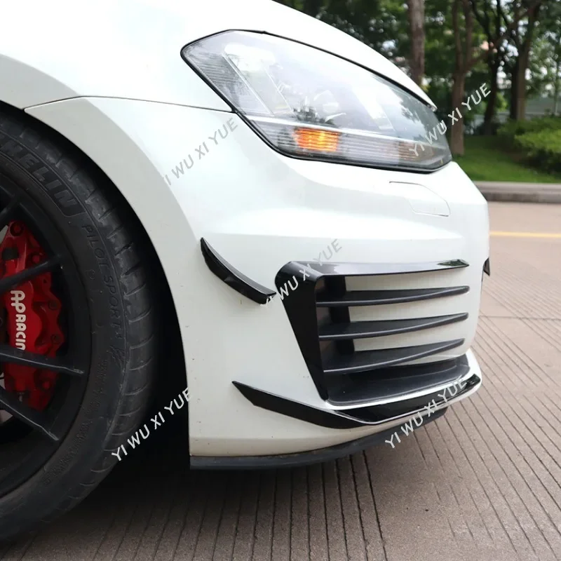 Czarny przedni zderzak Splitter do VW GOLF 7 MK7 GTi 2013-2016 Osłona świateł przeciwmgielnych Air Vent Trim Flap Canards Body Kit Akcesoria samochodowe — zdjęcie 4