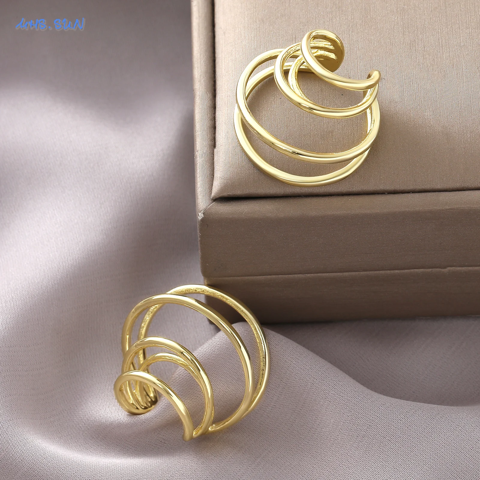 MHS.SUN New Women Simple Multi Layer Ear Cuff Without Piercing Ear Clip Earrings Non-Piercing Fake Cartilage Jewelry Party Gift