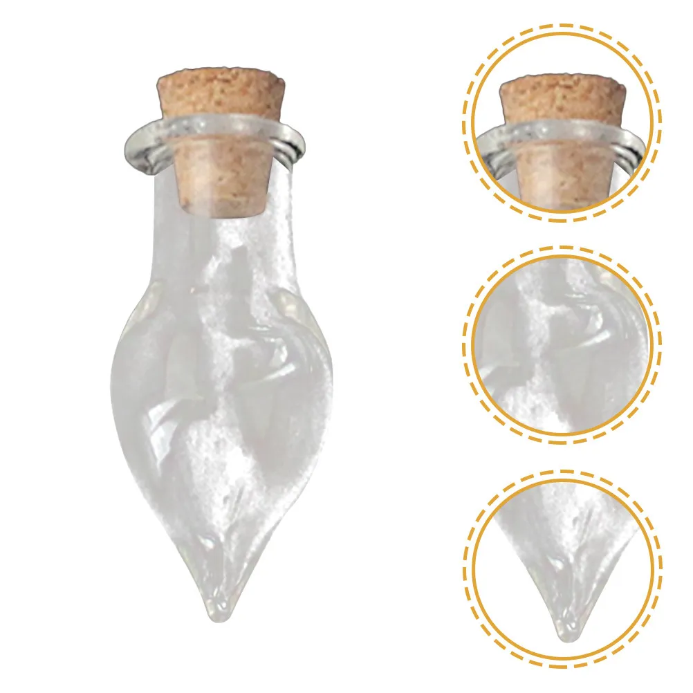 32Pcs Small Glass Bottles with Cork Stopper Transparent Tiny Potion Jars for Crafting Decorating Sand Art Wishing Message