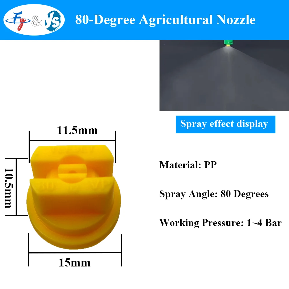 80 Degree TP Spray Tips, TP Flat Fan Nozzle, 80015 8002 8003 Flat Fan Spray Nozzle Tip