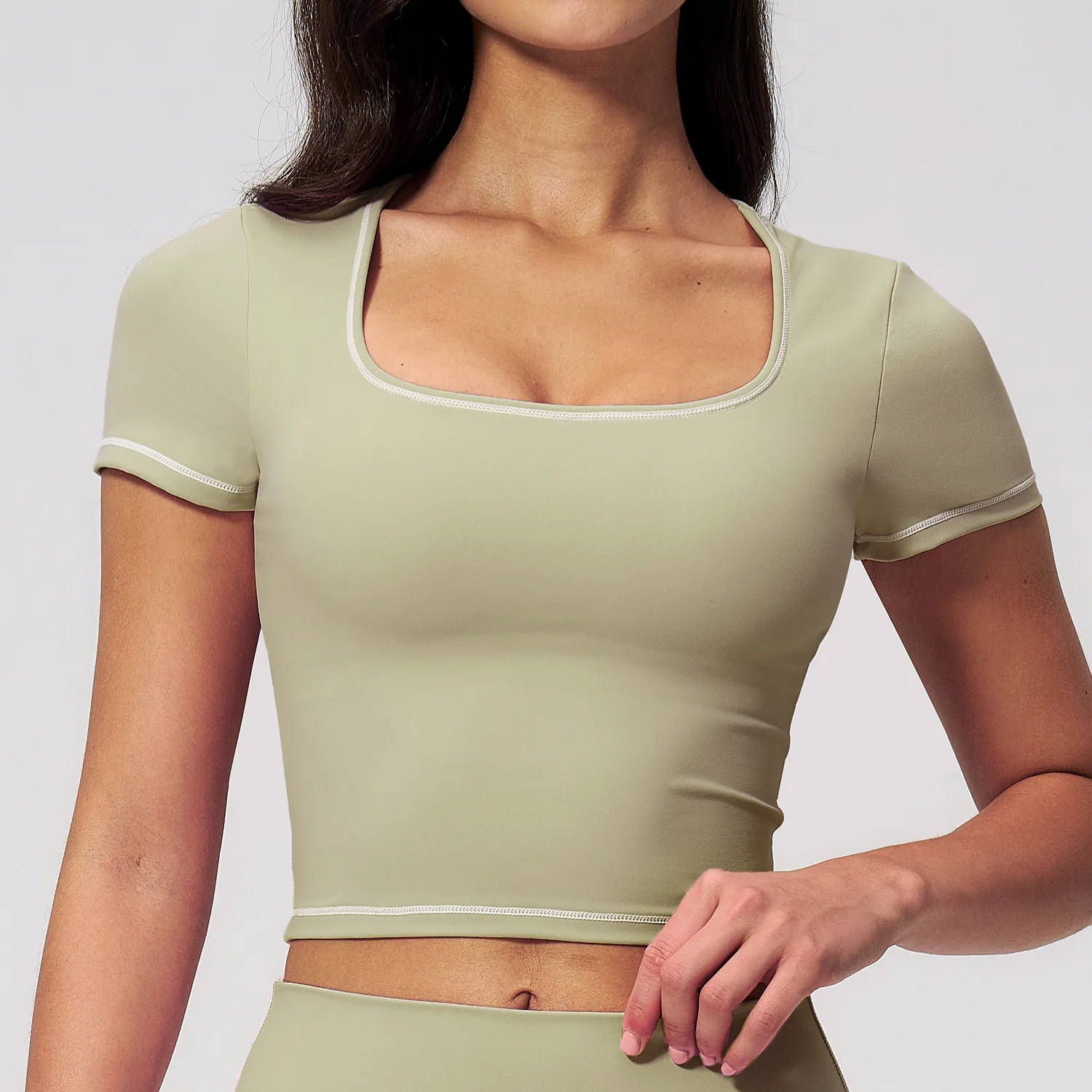 Women Clothes Yoga Top Sport T Shirts Workout Fitness Exercise Short Sleeved Yoga Top Gym Running Sportswear Sports Fitness Top