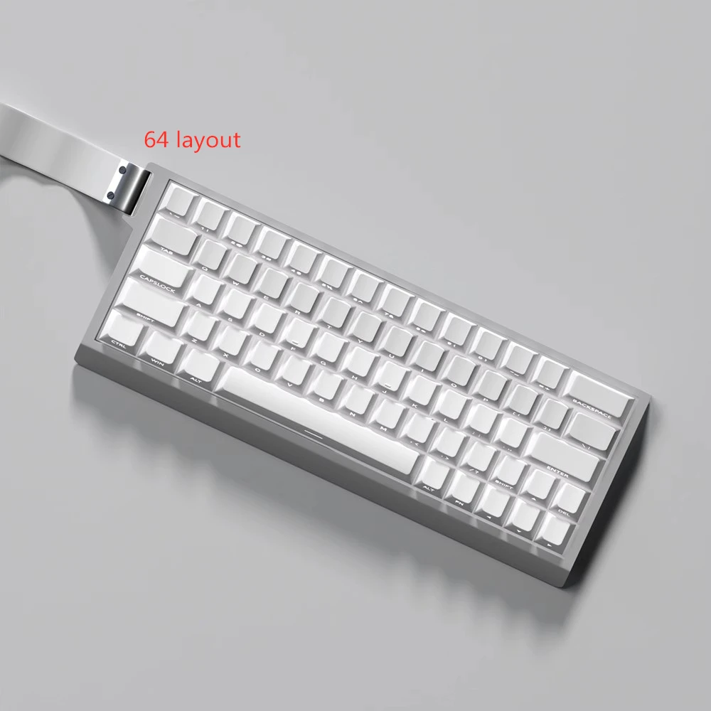 80 Keys/set White Side Translucent Keycaps PBT Double Shot Key Caps Cherry Profile Keycap For MX Switch Wooting 60/64/68