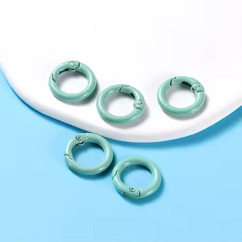 5Pcs/Lot 21 Colors Metal O Ring Spring Clasp Openable Round Carabiner Keychain Clips Hook Dog Chain DIY Jewelry Buckle Connector - Image 12