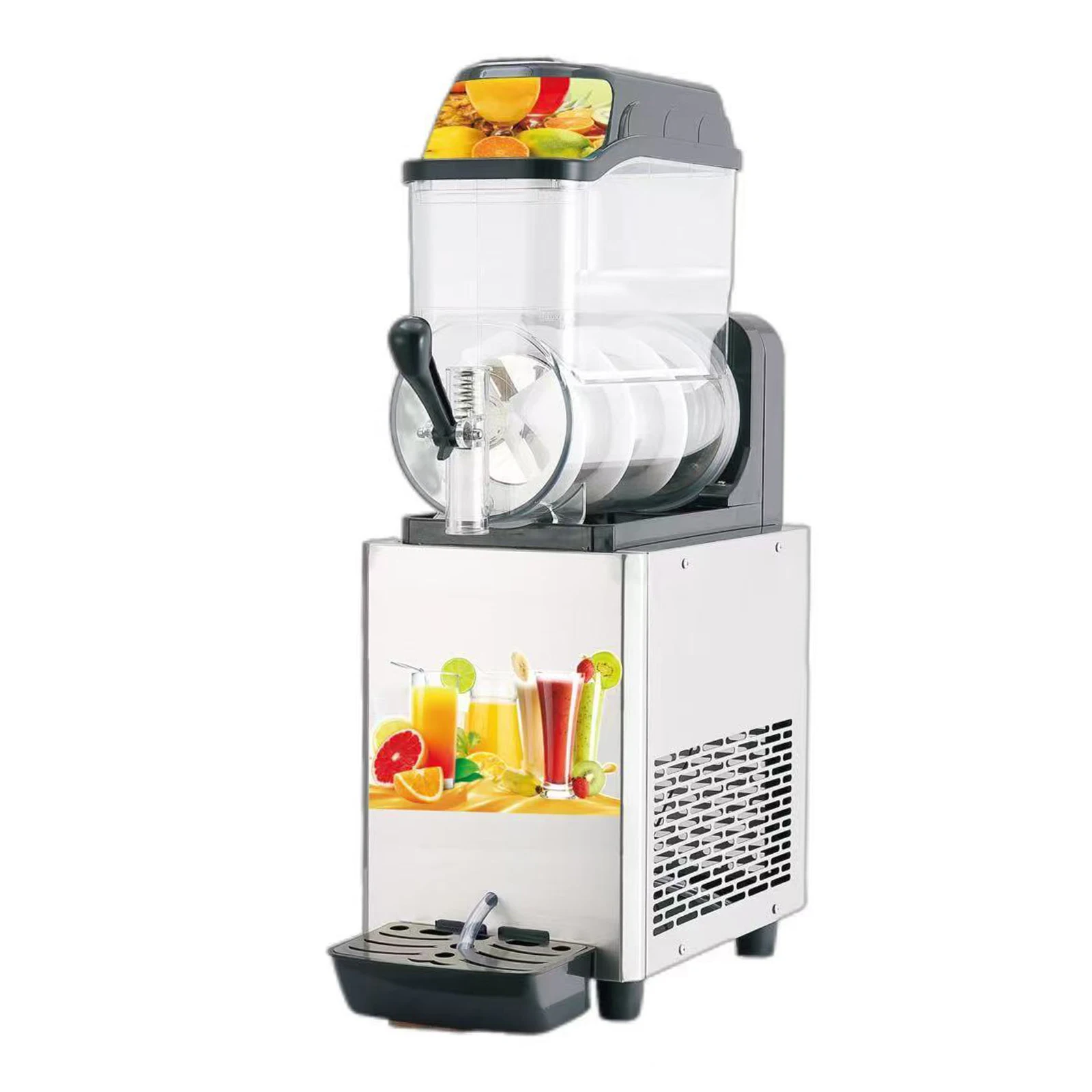 

For Commercial Electric 1-Tank Stainless Steel Slush Machine 12L Automatic Cold Drink Juicer For Parties And Hotels Use %*