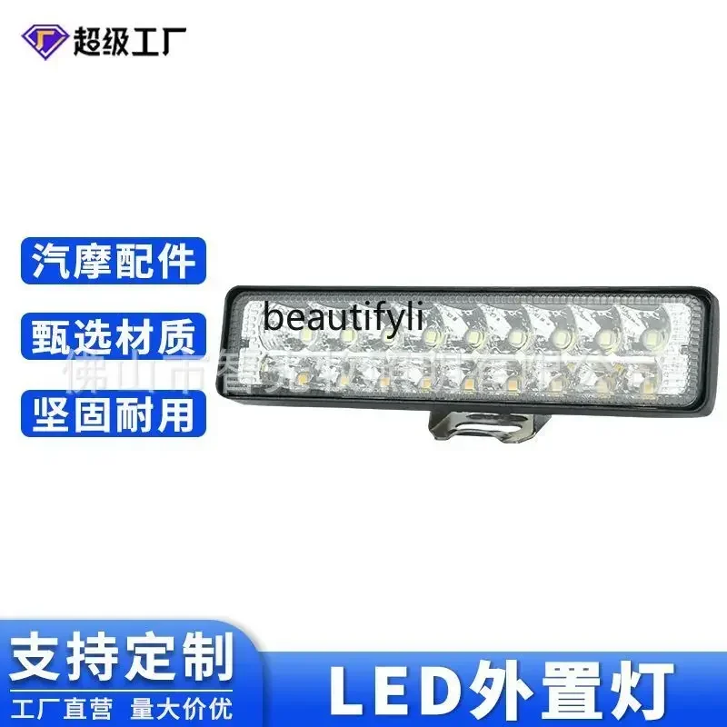 

S23 Car LED strip light, one word 36W work light tricycle modified external 18 bead car light 1076