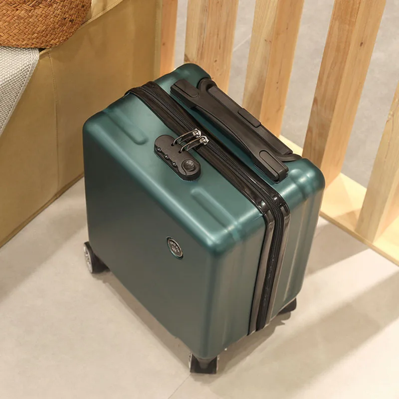 Mini valise d'embarquement à roulettes universelle pour hommes et femmes, petite valise à roulettes, mot de passe, bagages, 14/16 pouces