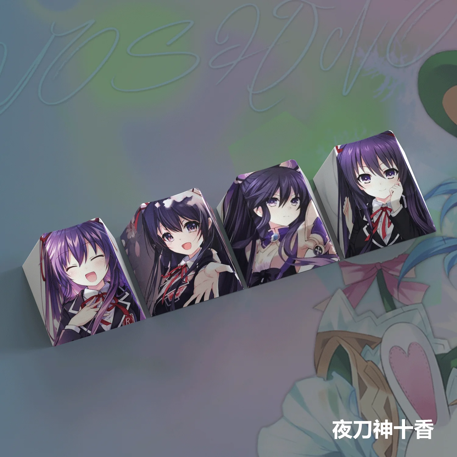Date A Live Theme Character Keyboard Decoration Keycaps R4 Key Caps Accessories Tokisaki Kurumi Himekawa Yoshino Anime Decor