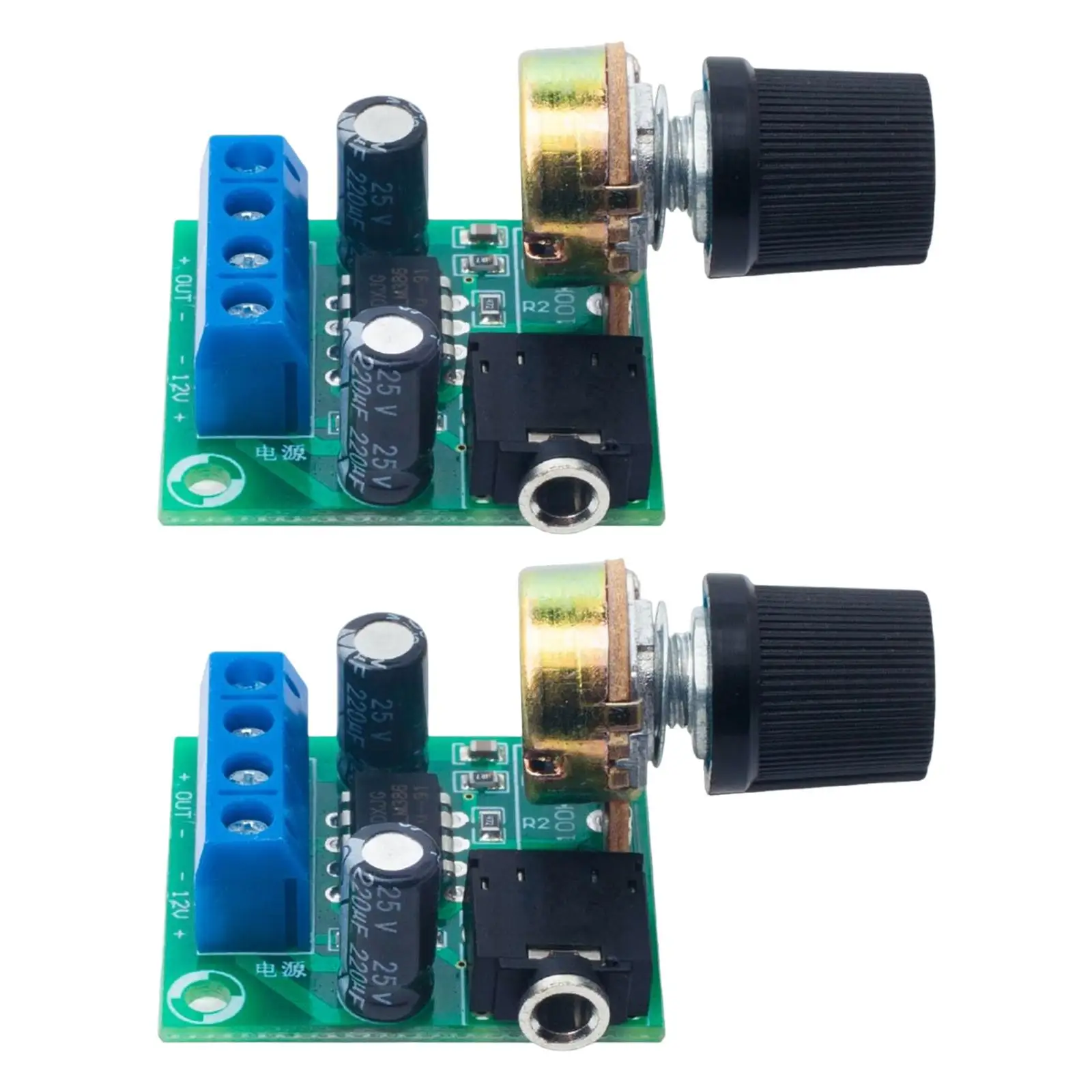 2x LM386 Mini Audio Amplifier Volume Control DC3-12V for DIY Sound