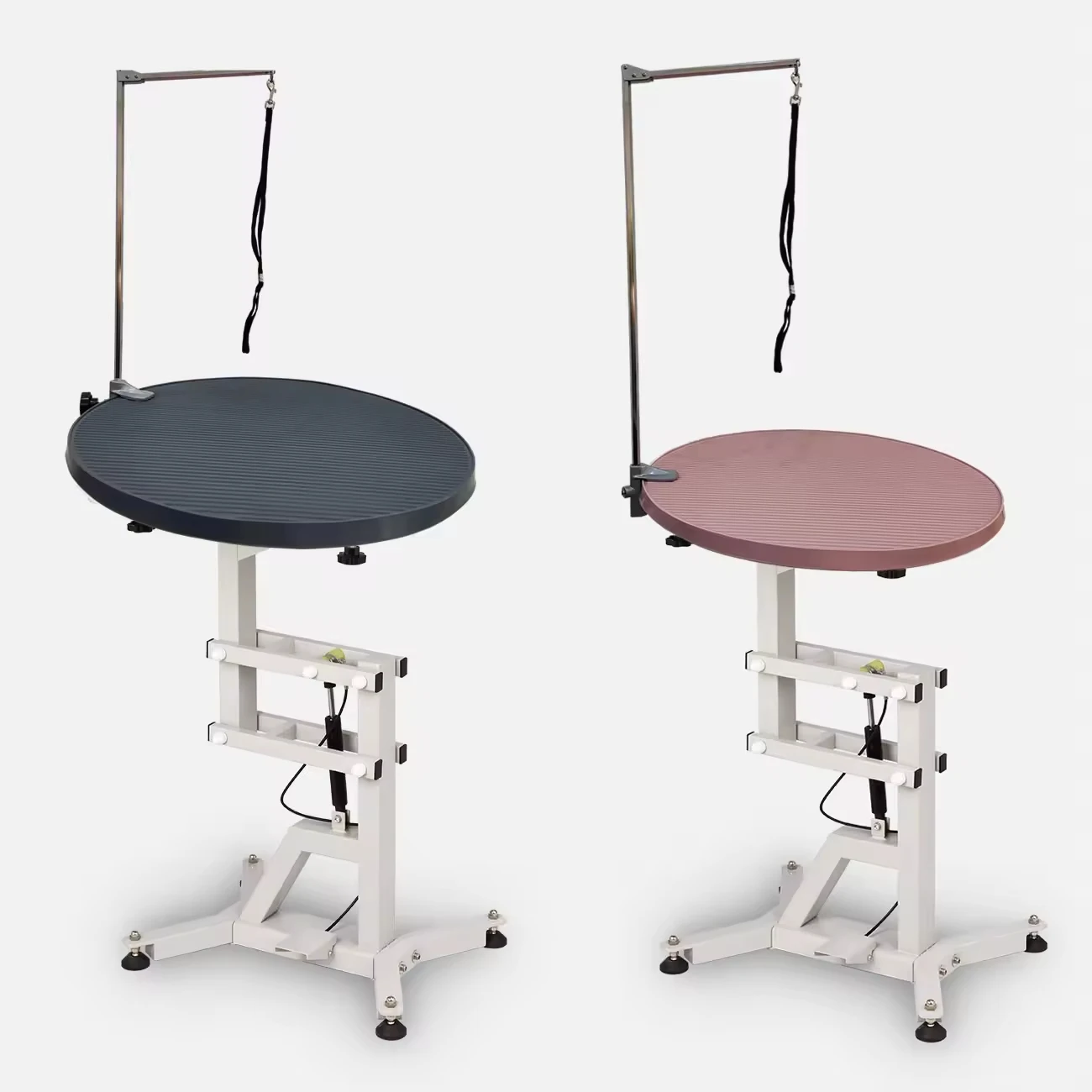 Electric Lifting Veterinary Exam Table 360° Rotating Round Dog Grooming Table for Large Pets