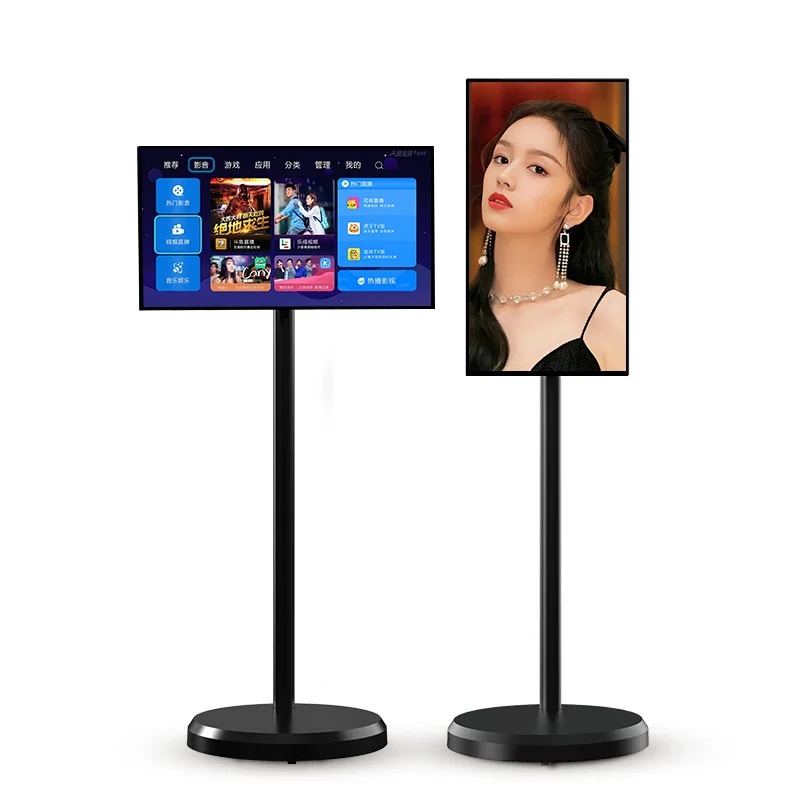 

32 27 Inch Compact Android Smart TV Sound System White Cabinet LED Backlight with HD Definition Portable Home Theater