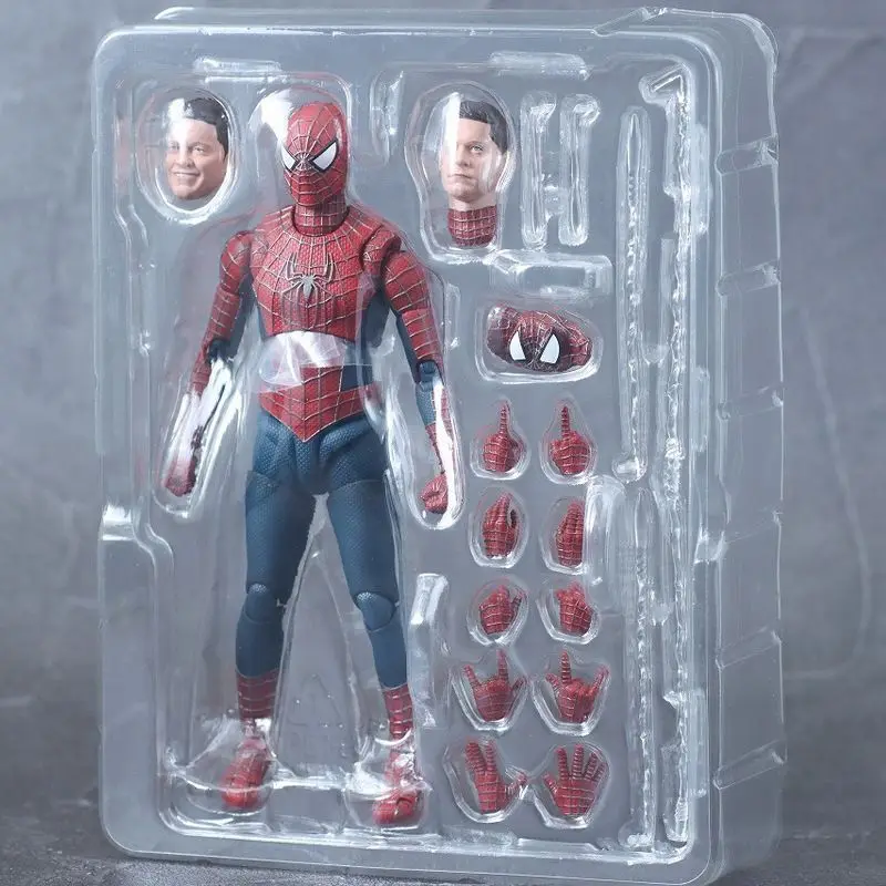 Shf Spider-Man Tobey Maguire Actionfigur Bewegliches Sammlermodell Schreibtischdekoration Spielzeug für Erwachsene Fans