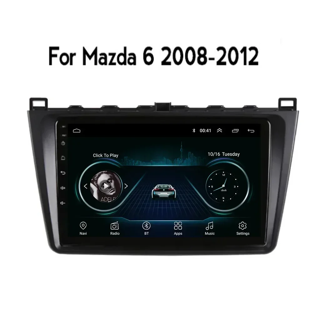 Autoradio pour Mazda 6 GH 2007-12, Android 13, Octa Core, Stéréo, DVD, Navigation GPS, Lecteur, Limitation, Auto Carplay, 2Din