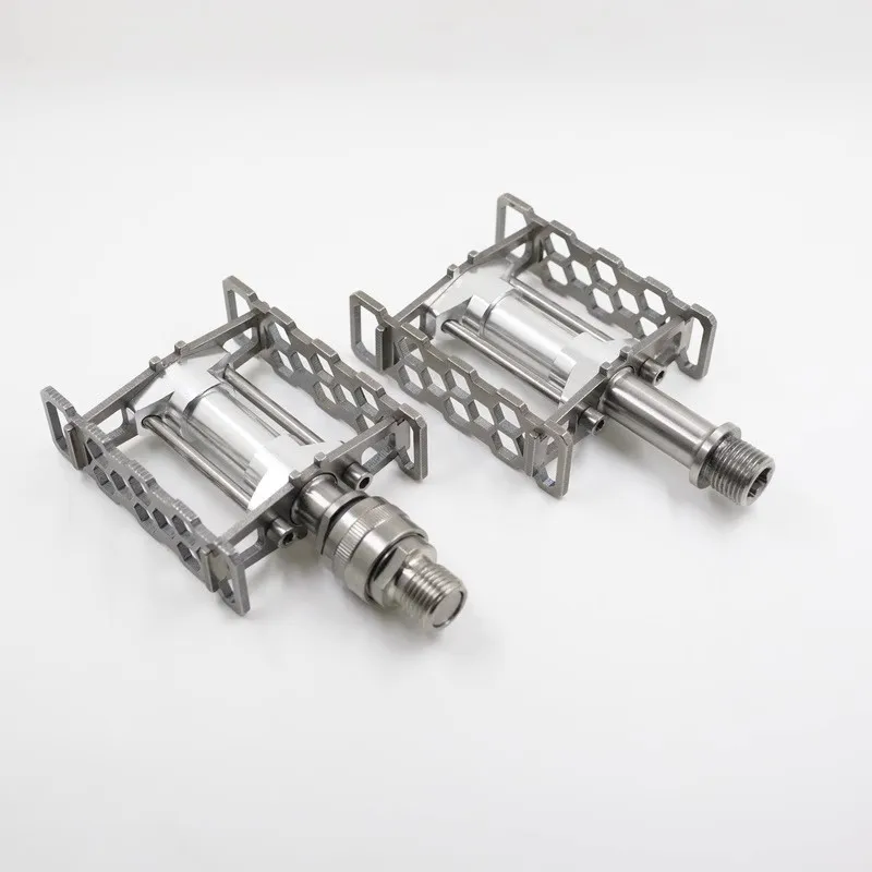 Unionjack new titanium pedal quick release ezy pedal titanium shaft and body for brompton titanium pedal 216g