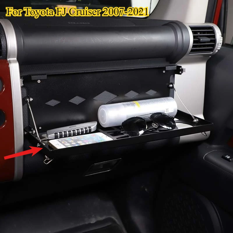 

For Toyota FJ Cruiser Interior Modification Car Co-Pilot Storage Rack Multifunctional Shelf Fold Table Rack Car Accessories