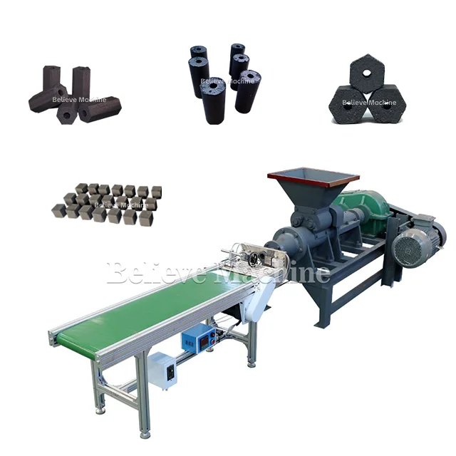 

Factory Price Round square Hexagonal Shisha Coal Charcoal Briquettes Extruder Making Production Machine