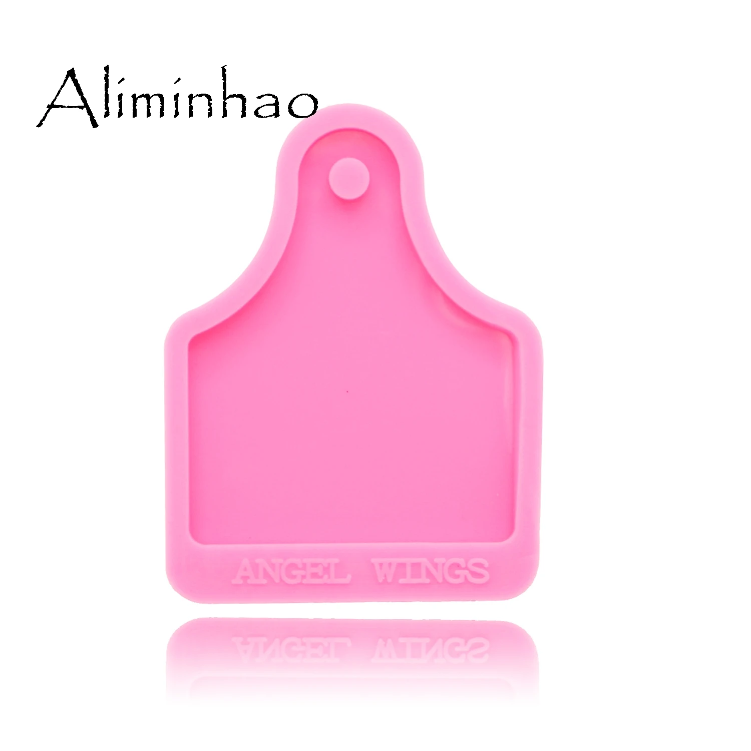 DY0114 Shiny silicone Cow tag molds DIY epoxy resin molds for jewelry Decorative Craft DIY Cow ear label Keychain Mold wholesale