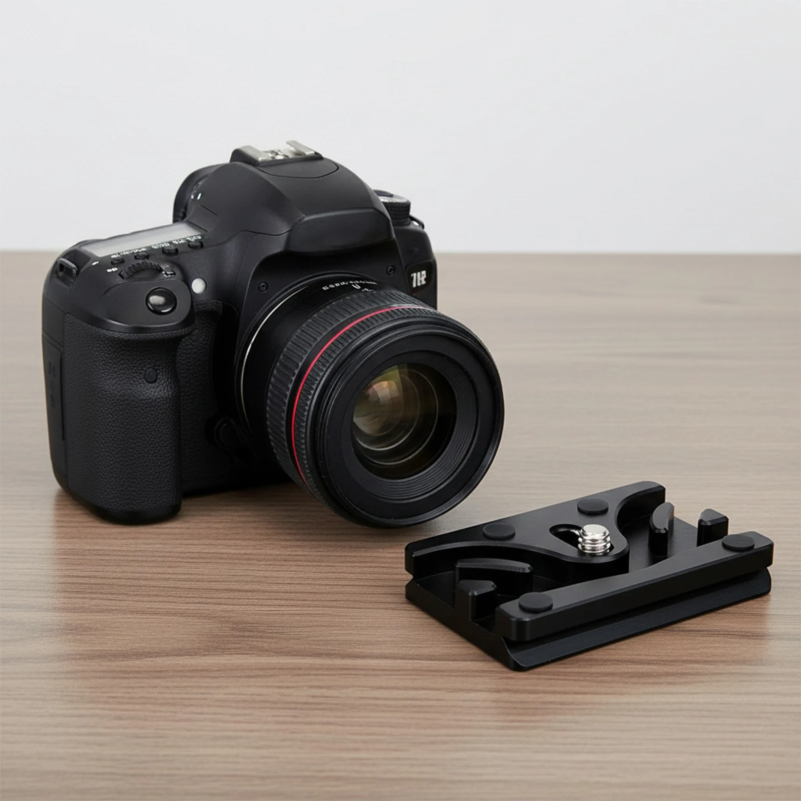 Aluminum Alloy Tether Plate with 1/4 Inch Thread Camera Tether Cable Clamp Block for SLR DSLR Tripod Ball Head