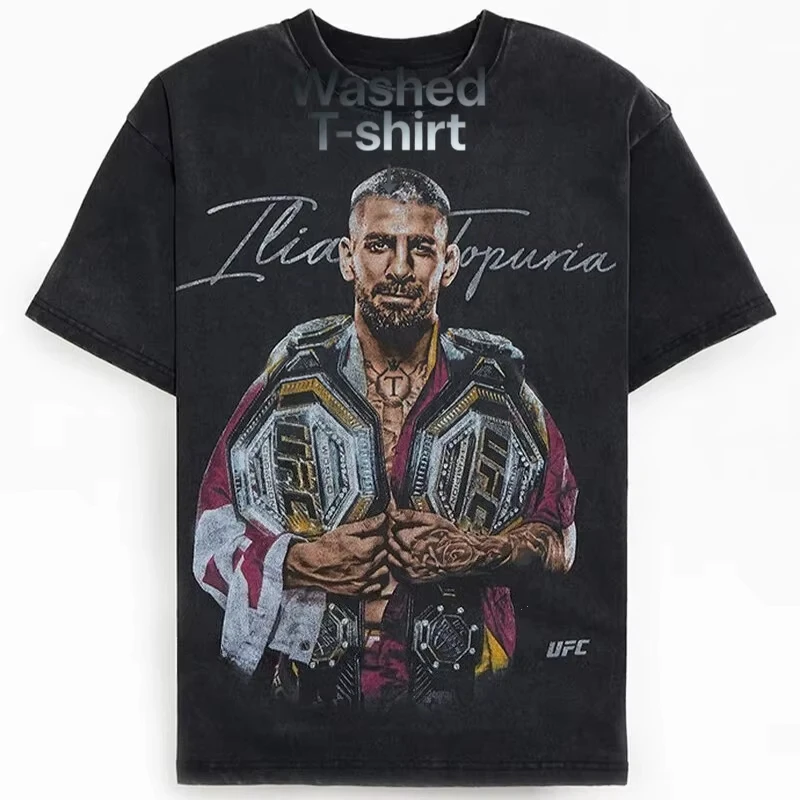 Camiseta de mujer con estampado gráfico de UFC RAUL ROSAS, de algodón, agradable para la piel, absorbente del sudor, unisex, manga corta, informal, Y2k, verano 2026