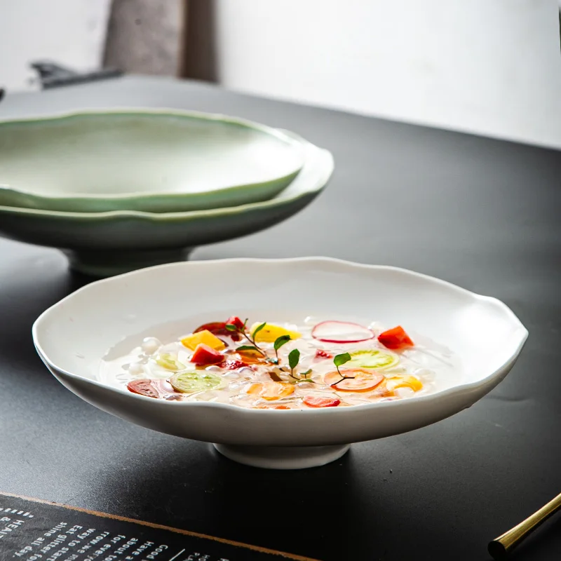 

9 Inch Household Ceramic Disc Hotel Tableware Specialty Private Dishes Cold Dishes Plate