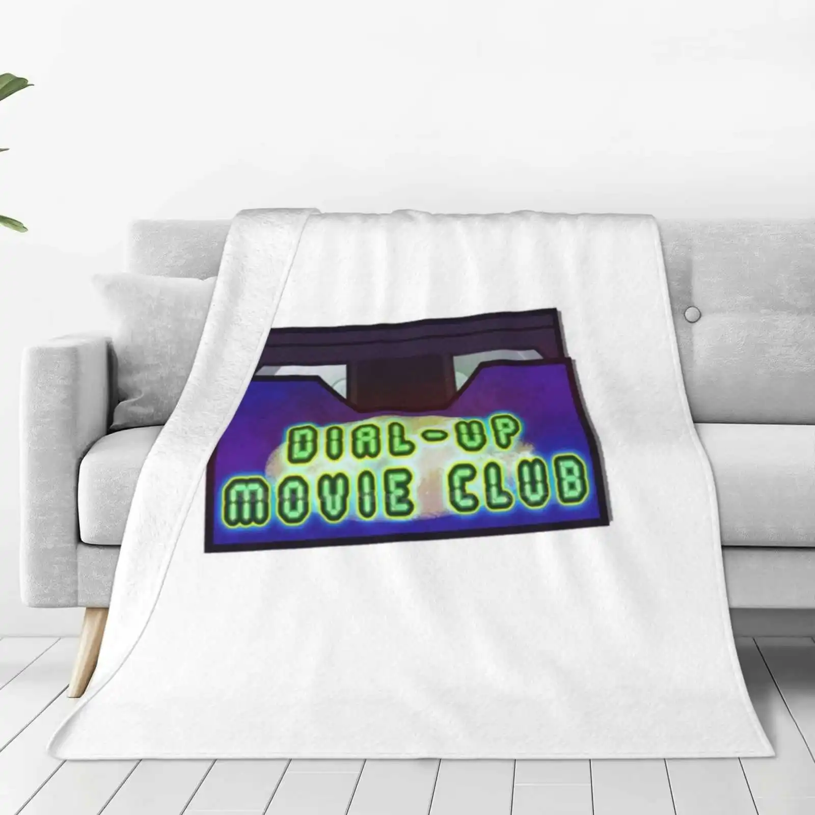 Logo Tee Blanket Soft Warm Travel Portable Blanket Movies Podcast Film Director Dial Up Club