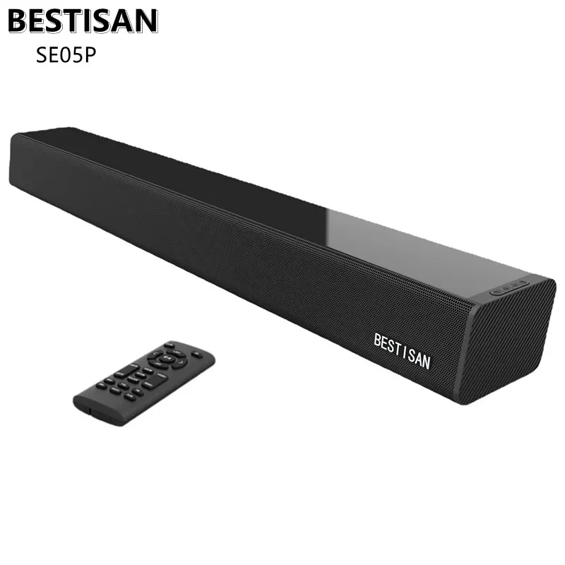 Wireless Home Theater 60W High-power Sound Blaster Bluetooth Speaker Support Optical Coaxial USB Wall-mounted Soundbar for TV PC
