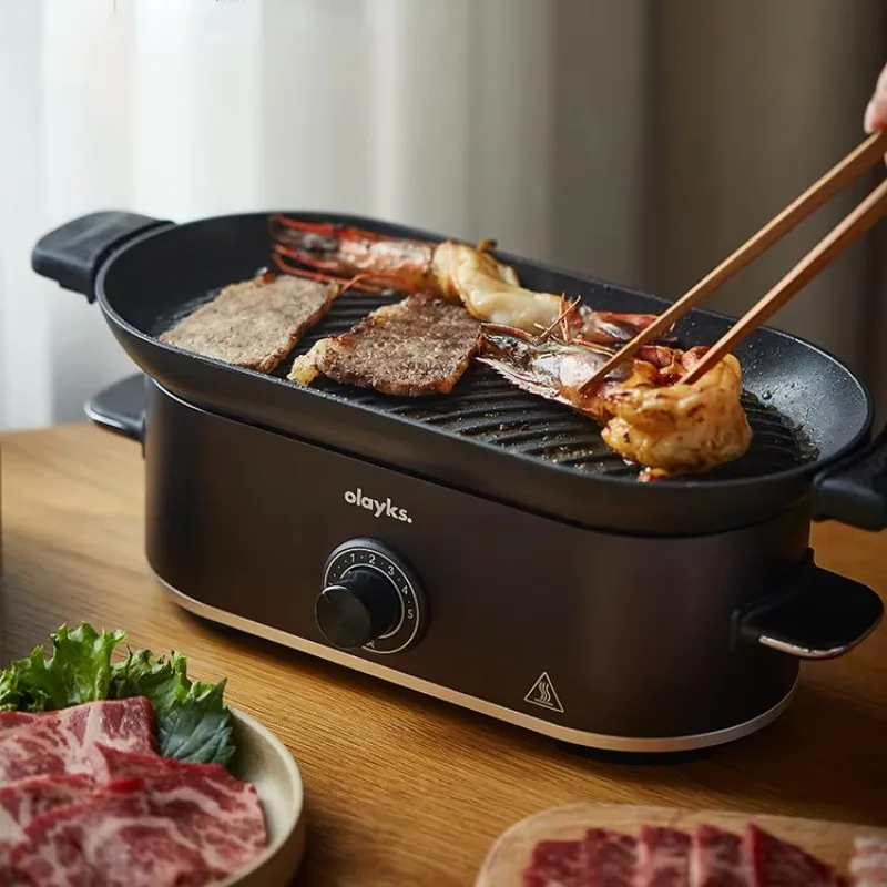 미니 전기 그릴 기계, 무연 바베큐, 소형 멀티 쿠커, 실내 그릴, 전기 바베큐