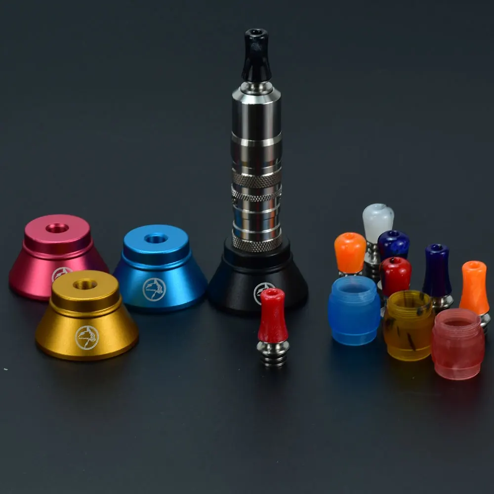 فلاش e-بخار vs المزدوج هيئة الطرق والمواصلات 17 مللي متر وولفكوvape تصميم bellcap الراتنج 316ss 510 mtl بالتنقيط تلميح فلاش مقابل خزان الصلب