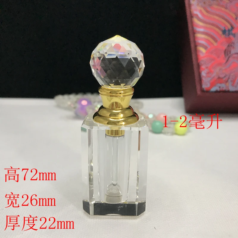 Vintage Crystal Essential Oil Bottle 1-3ml Empty Refillable Perfume Dropper Bottle Car Perfume Bottle Gift Crystal Decoration