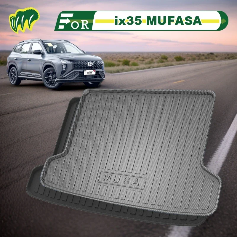 For Hyundai ix35 MUFASA 2023 Custom Fit Car Trunk Mat All Season Cargo Mat 3D Shaped Laser Measured Trunk Protection Liner