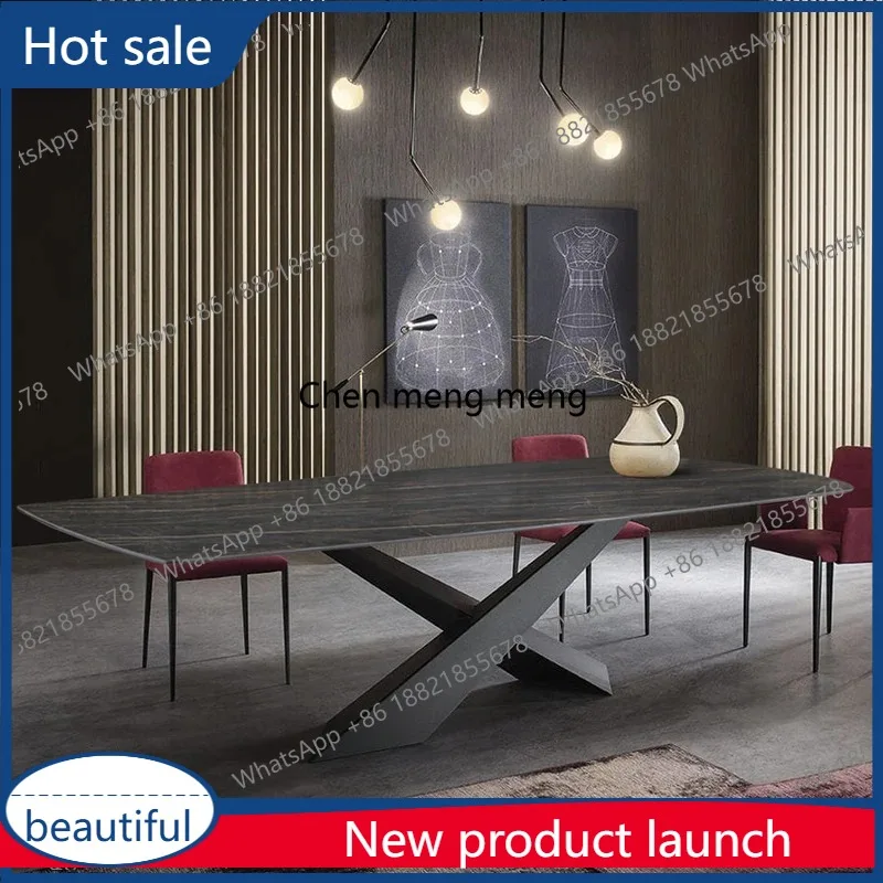 

M46 Premium Italian Luxury Slate Dining Table - Modern Minimalist Kitchen Table Set for Small Space Home Decor
