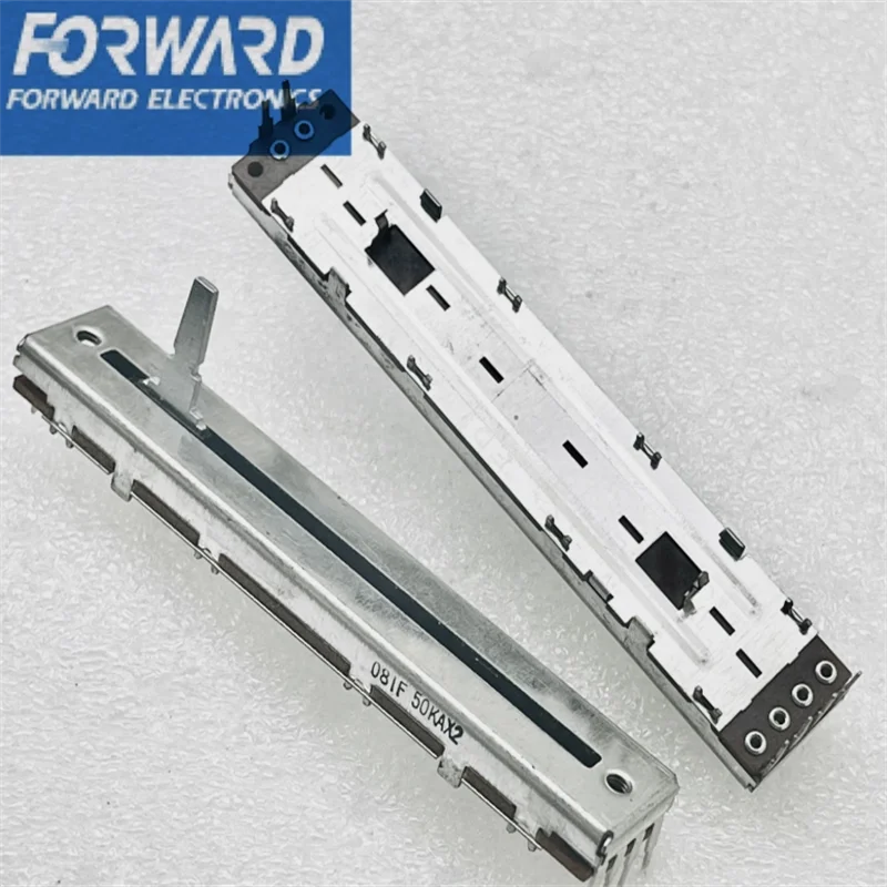 1 PCS Fuhua Dual 88mm Direct Sliding Potentiometer A50K × 2 Mixing Console Volume Adjustment Shaft Length 15mm