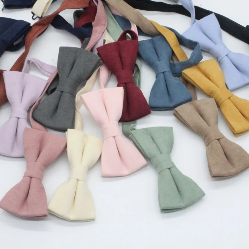 

Solid Color Candy Colored Bow Tie Cute Bow Tie Simple Daily Uniform Accessories Bow Tie for Boys and Girls Formal Dress Bow Tie