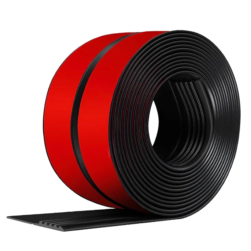 DHDL Stair Edge Protector Vinyl Staircase Step Edge Protector For Outdoor Indoor Black