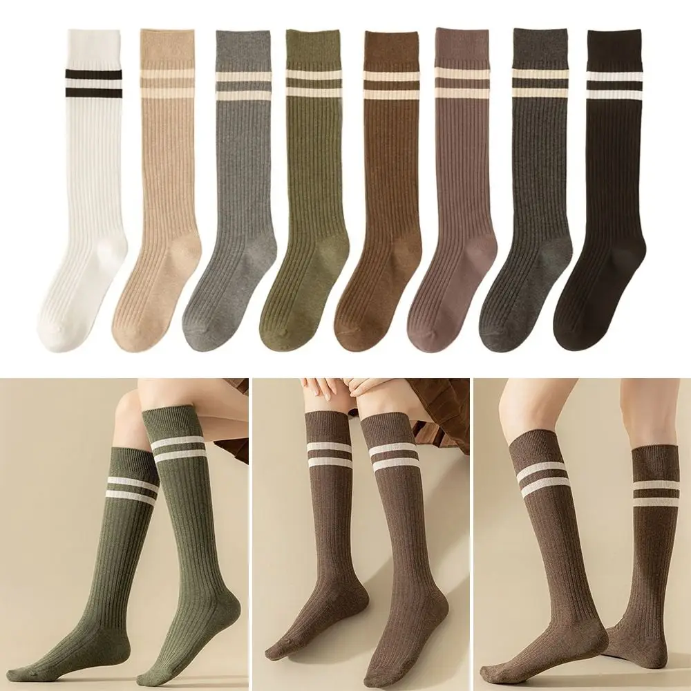 

Women Derss Knitted Cotton Socks Polyester Cotton Solid Color Long Sock Lolita Stockings