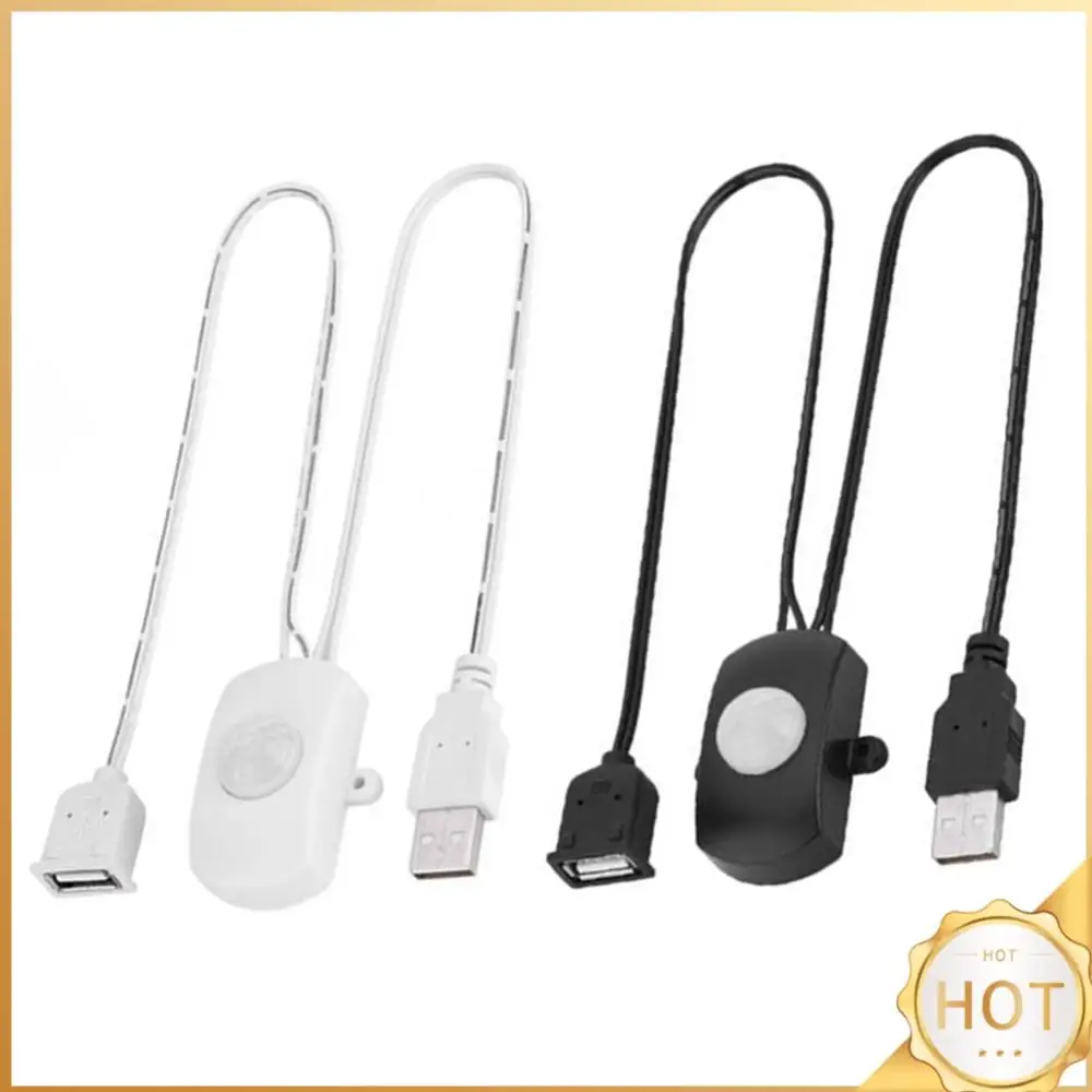 

Smart PIR Infrared Switch USB Interface Mini Corridor Switch Practical Portable Adjustable for Bathroom Basement