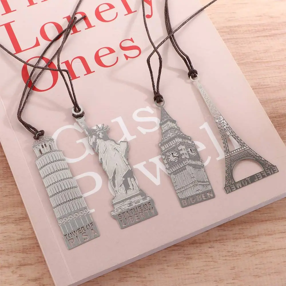 Teacher Gift Learn Supplies Building Book Mark Metal Modeling Vintage Eiffel Tower European Bookmark Mark Page Big Ben Bookmark