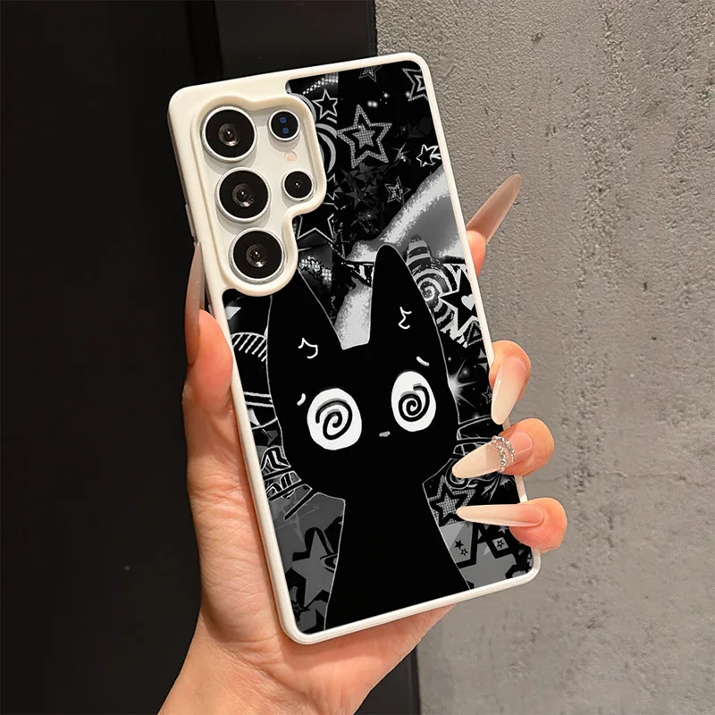 Gothic Black Cat Magnetic Phone Case For Samsung Galaxy S26 Ultra S25 Plus S24 FE S23 S22 A17 A57 A16 A15 A37 A56 A35 A26 Case