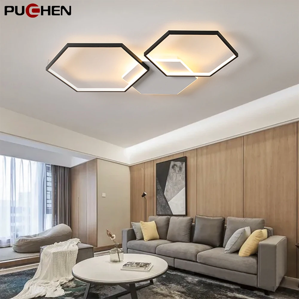 Puchen Smart LED Ceiling Lights Stepless Dimming Remote chandelier For Party Living Room Kitchen Study Bedroom Bar