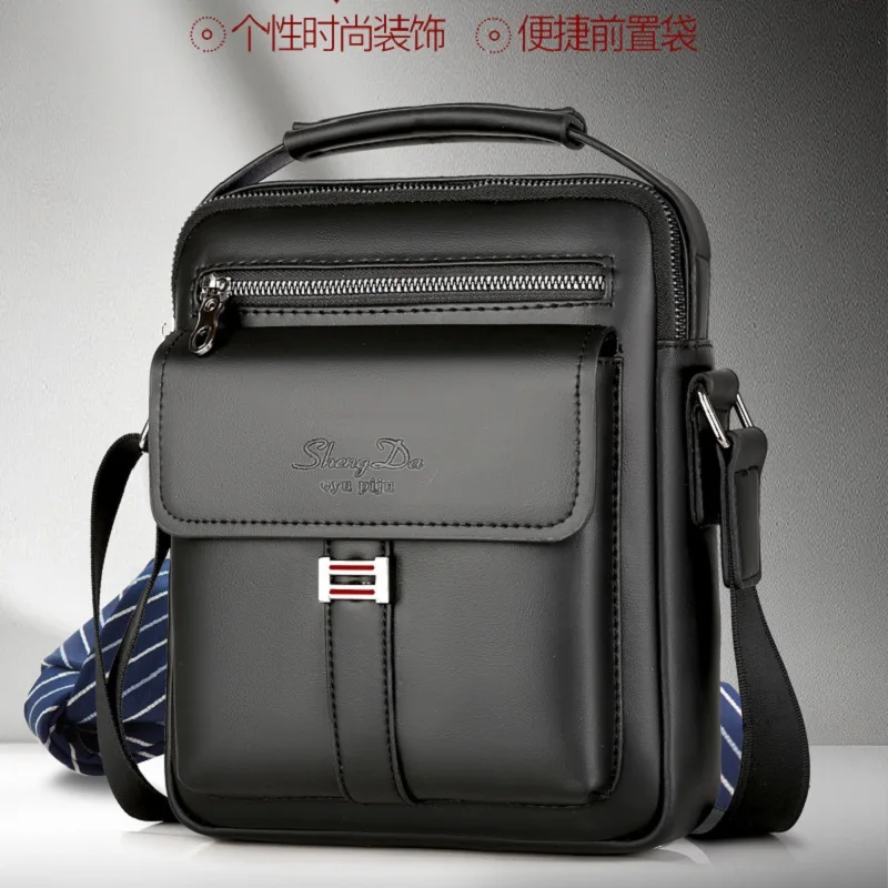 

Men's Genuine Leather Shoulder Bag Crossbody Business Vertical Handbag Messenger Bag Cowhide Bags Luxury Designer Briefcase