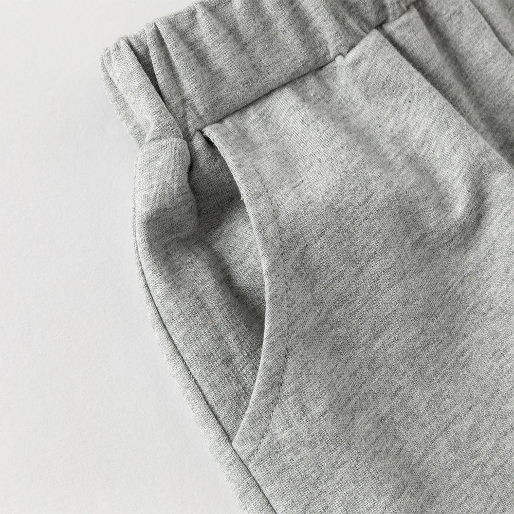 데이브 벨라 어린이 바지 여름 봄 순면 소녀 니트 바지 신축성 있는 허리 캐주얼 야외 어린이 의류 DB1260626