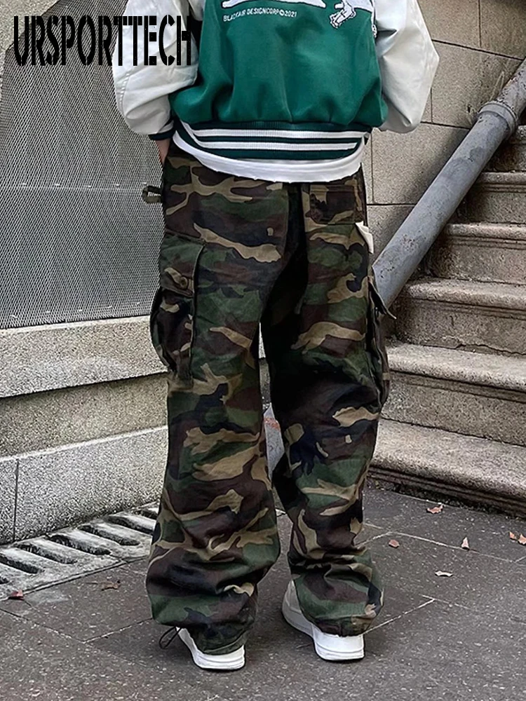 Cargo Men Pants Plue Size Trousers Hip Hop Joggers Pants Straight Casual Techwear Camouflage Harem Streetwear Trousers Sweatpant