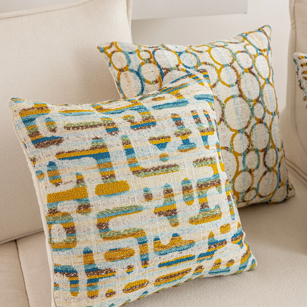 

45X45CM Bohemian Plush Throw Pillow Cover Geometric pattern Stamping Waist Cushion Cover Decor Home Decorative Pillowcase