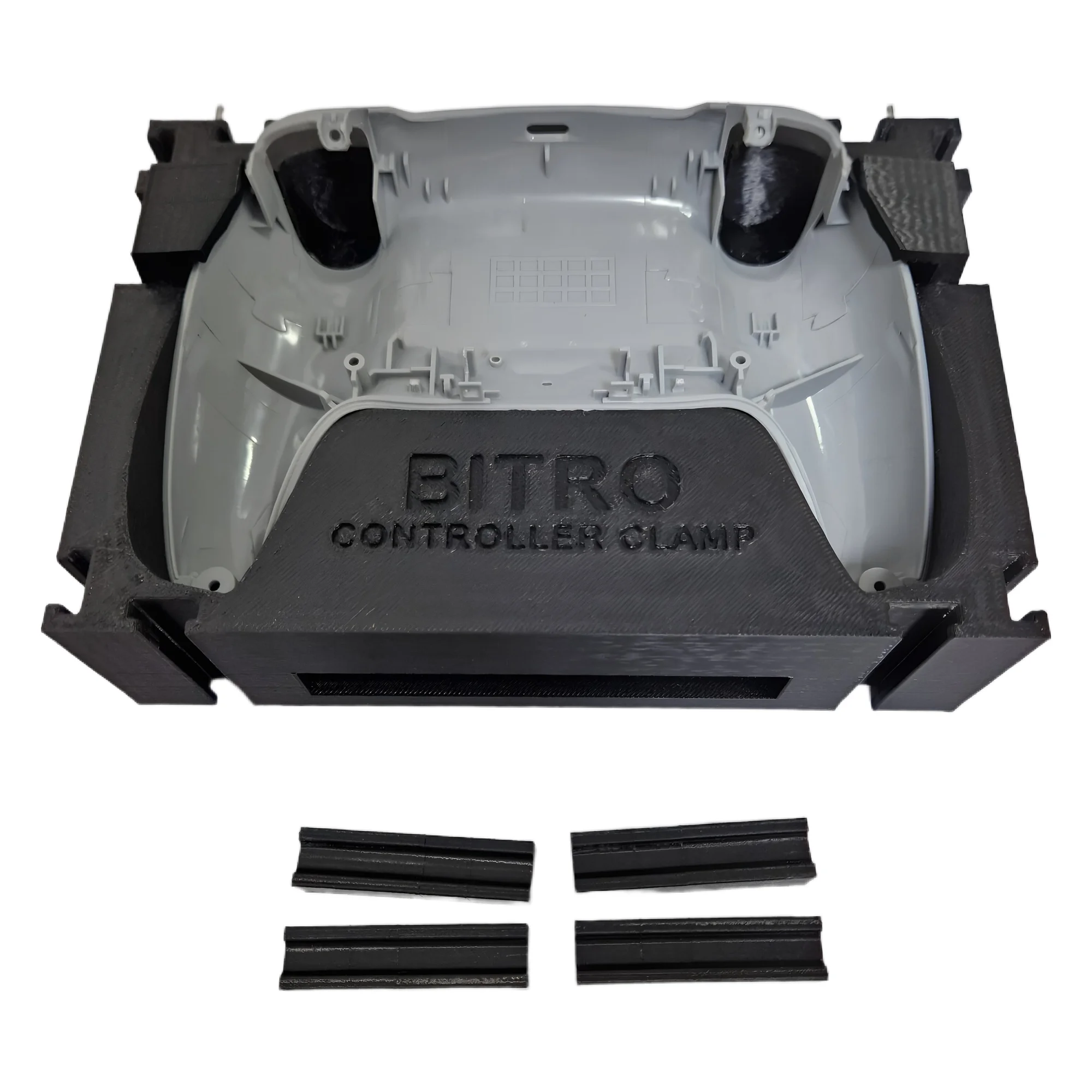 

BITRO® CNC Fixture / PS5 Controller & Backcase Clamp for mounting Dualsense shell on CNC maschine for paddle installation drilli