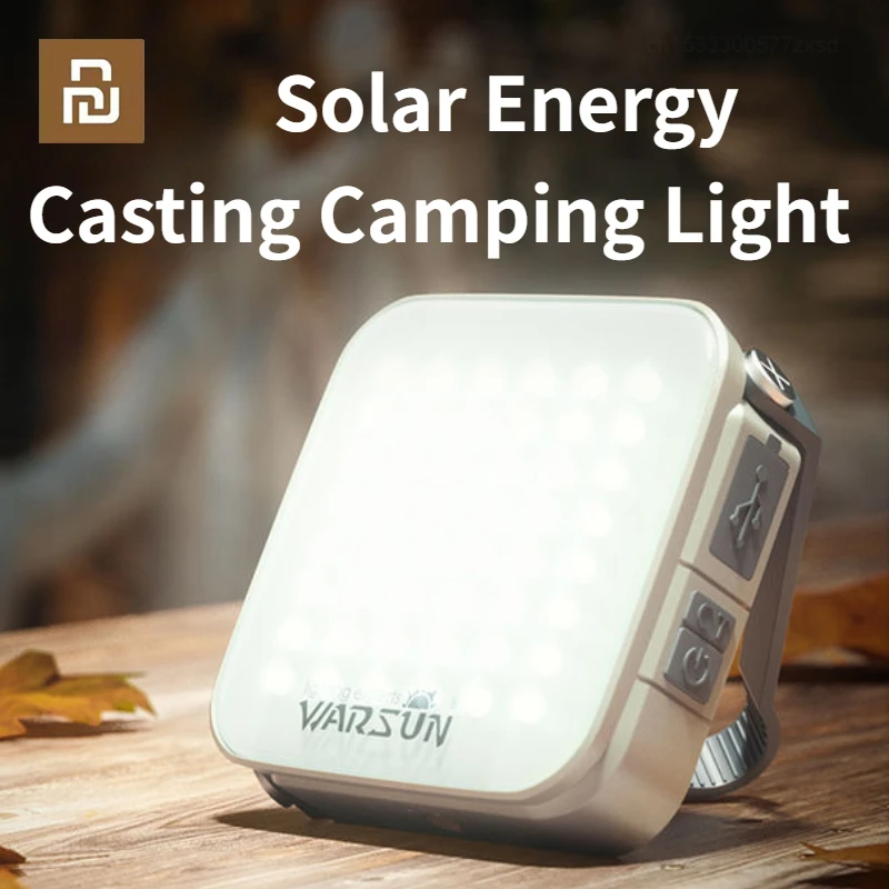 Youpin Warsun Outdoor Light Solar Powered Charging Camping Light Rechargeable Portable Camping Tent Atmosphere Lighting Lamp