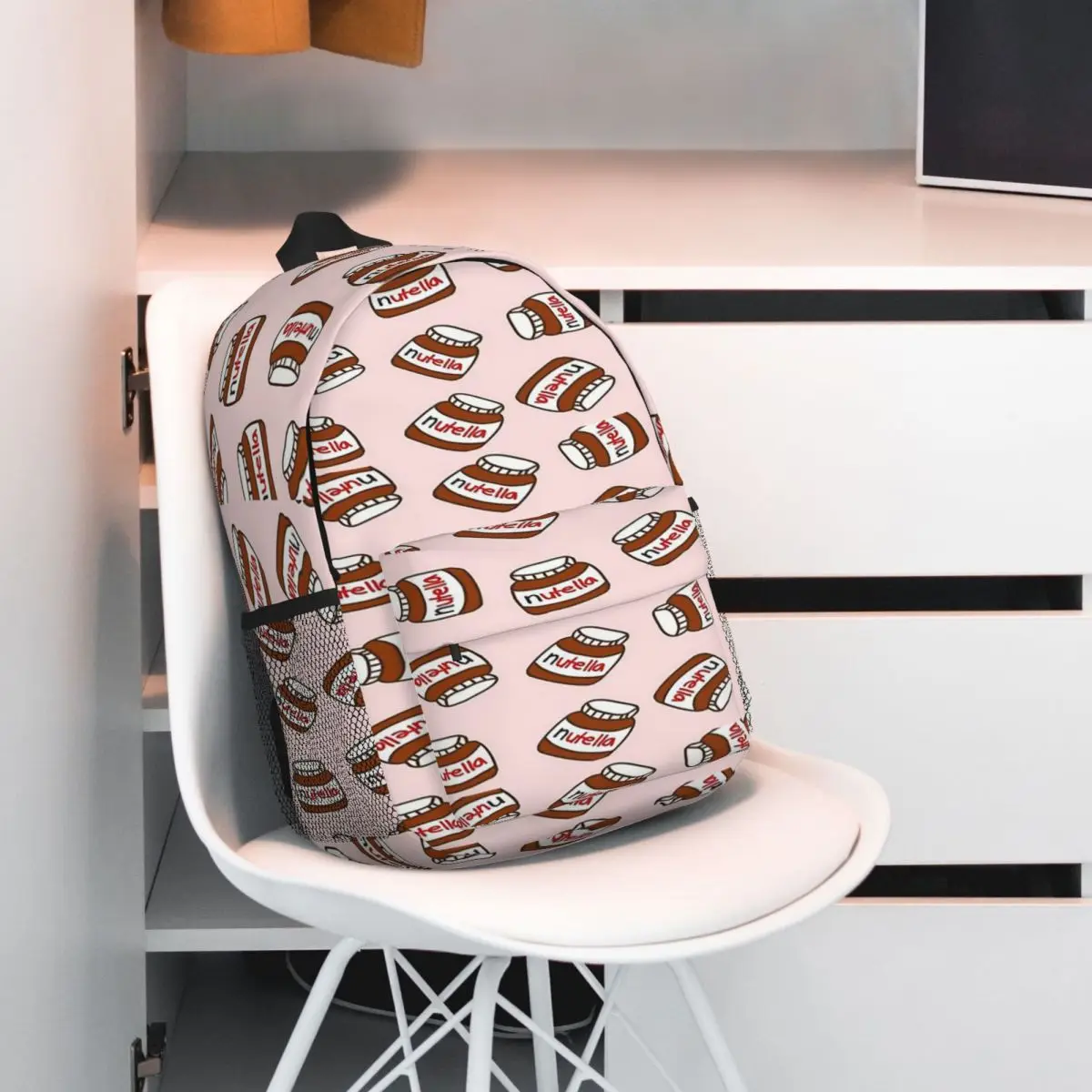 Chocolate Cream Nutella Backpack Student BookBag Children School Bag Computer Shoulder Bags for Boys Girls