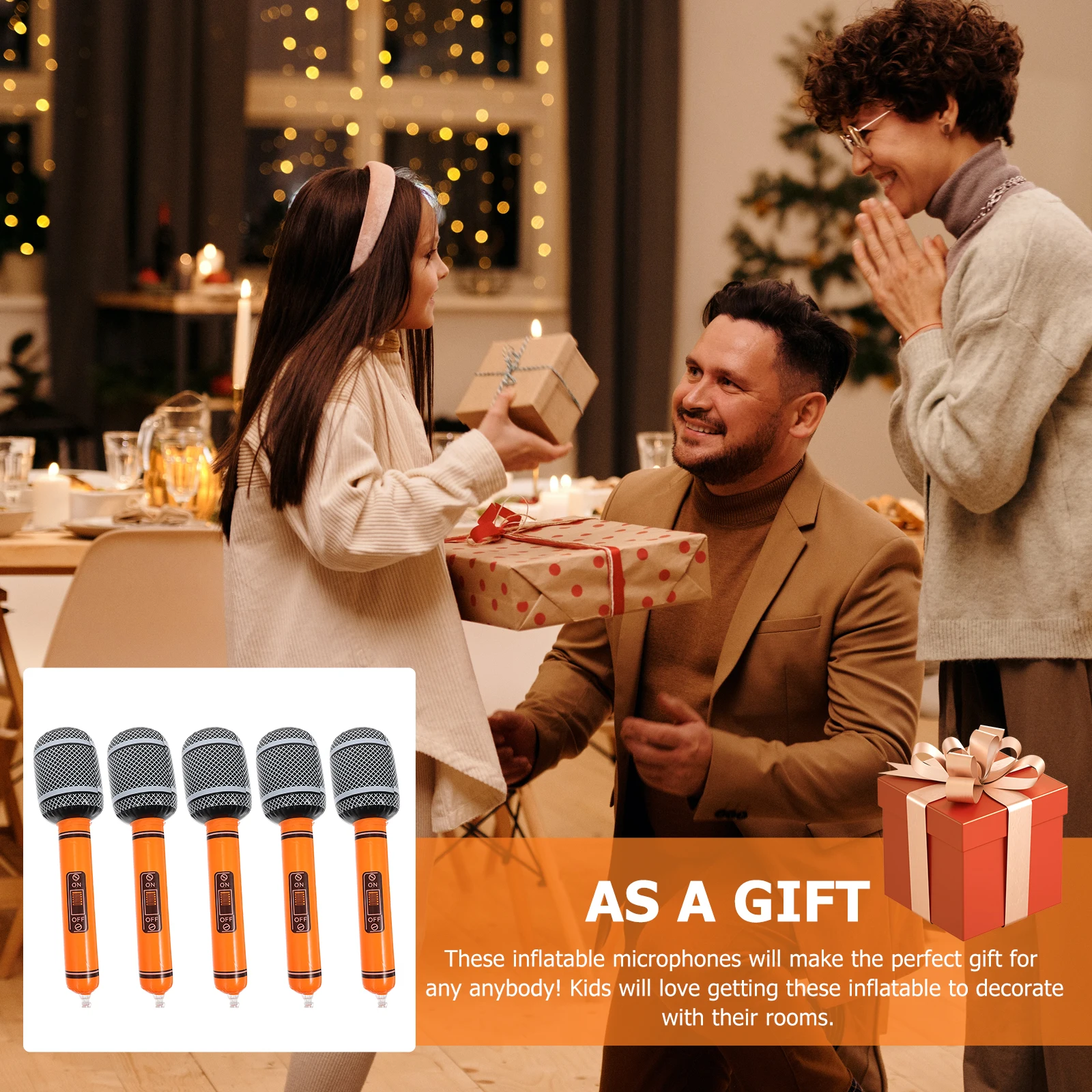 5 stuks plastic opblaasbare microfoon leuk opblaasmicrofoon voor kinderen feestartikelen verjaardagsspellen zwembadactiviteiten