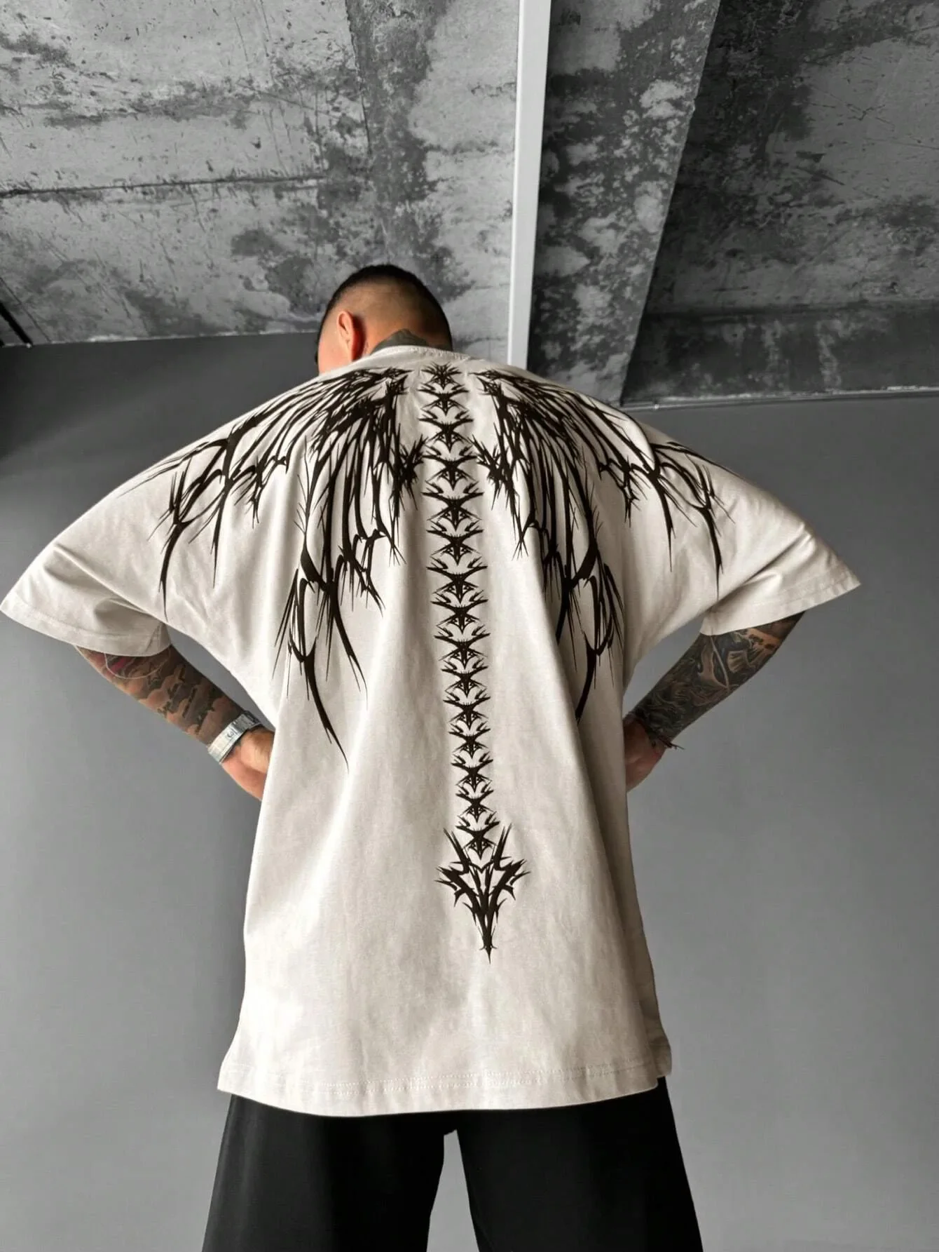 Men Summer Casual T Shirt Soft Comfortable 3D Wing Pattern Print Short Sleeve Breathable Loose Streetwear Outdoor Tops