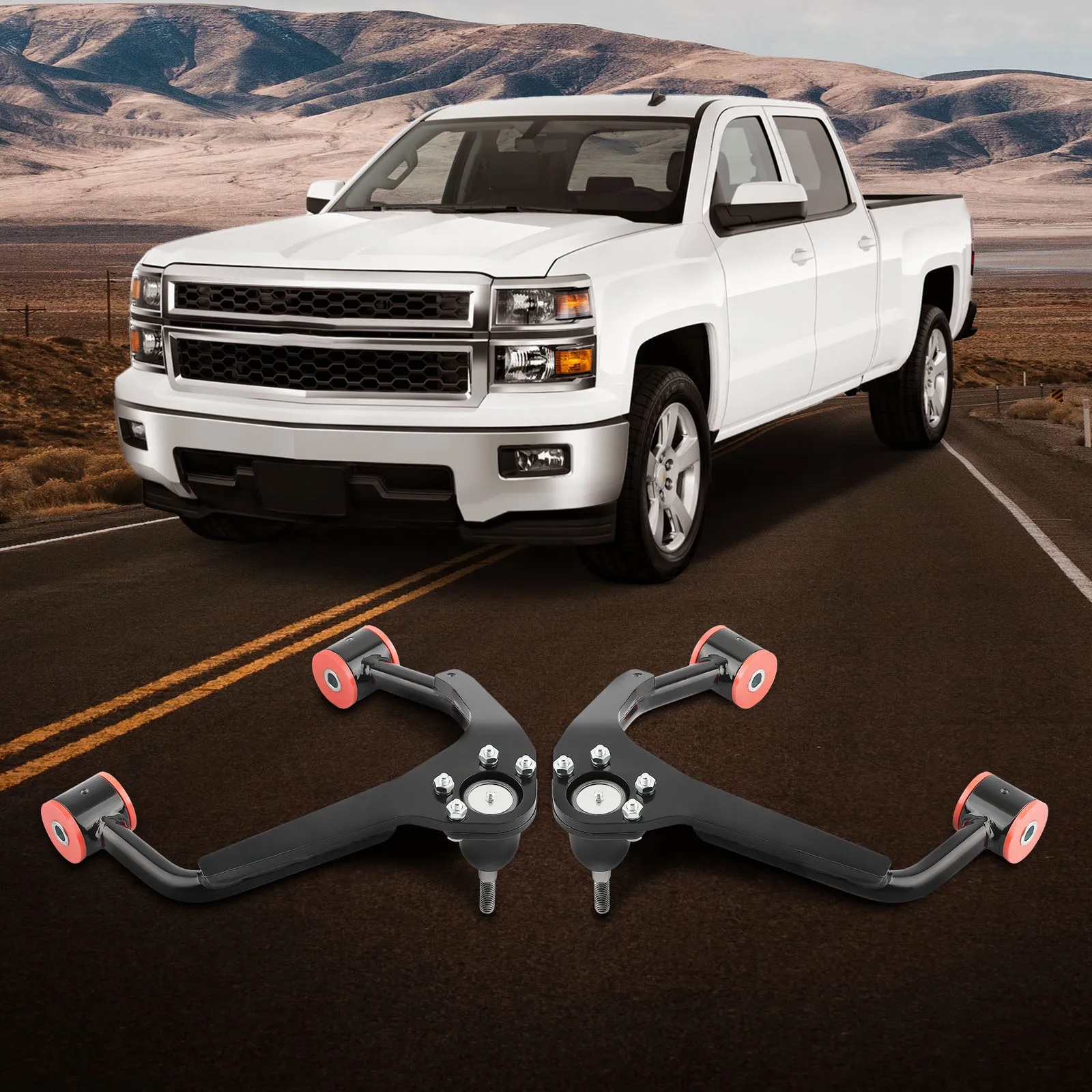 Upper Control Alignment Arms Drop Kit for Chevy Silverado Sierra 1500 2007-2015