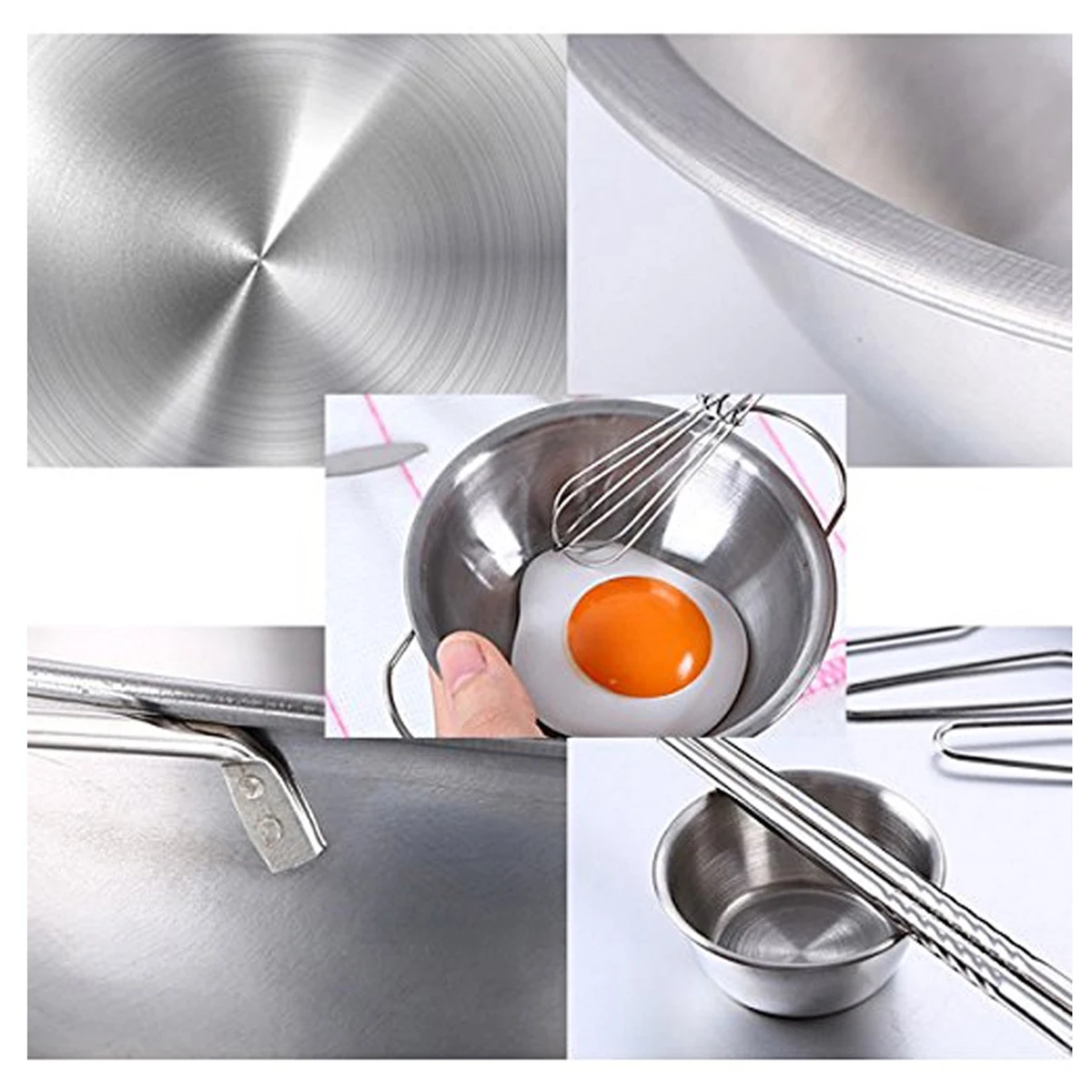 25 szt. Zabawek dla dzieci - Garnki i patelnie - Zestaw do zabawy w kuchnię, mini naczynia kuchenne ze stali nierdzewnej, zabawki edukacyjne