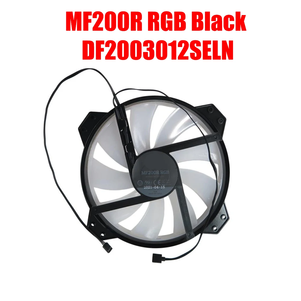Cooling Fan For Cooler Master MF200R RGB Black DF2003012SELN DC12V 0.30A 800RPM New